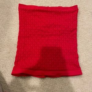 Red cropped top with detailing